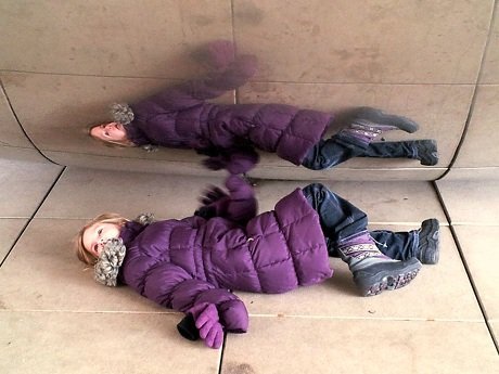 Little Miss enjoying The Bean