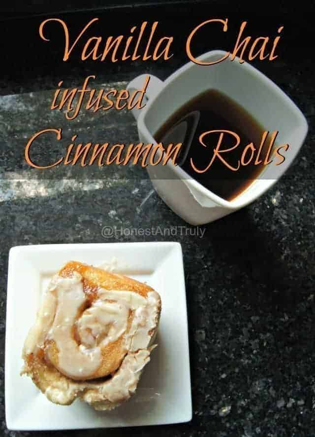 Vanilla Chai Tea Infused Cinnamon Rolls